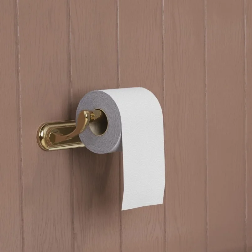 Burlington Guild Toilet Roll Holder Gold detail view - Image 3
