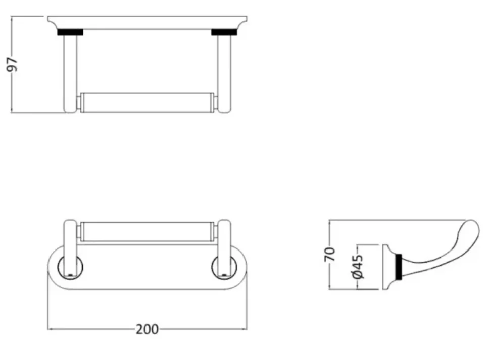 Burlington Guild Toilet Roll Holder Chrome - Image 3