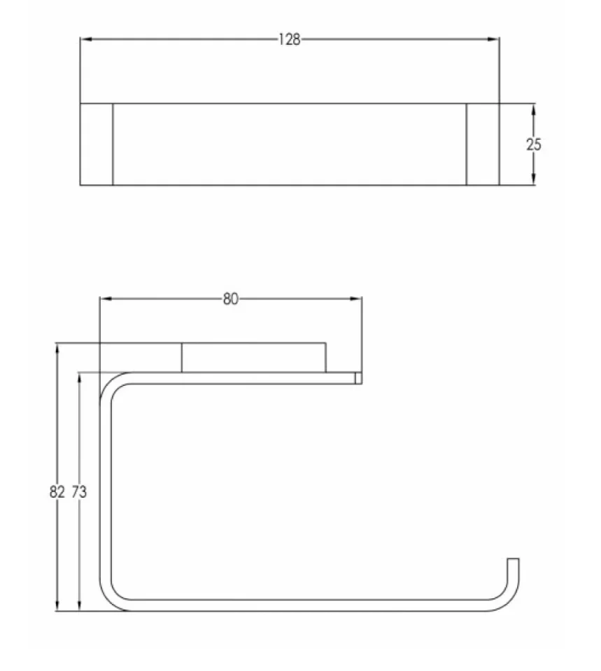 Just Taps Hix Toilet Paper Holder Brz - Image 2