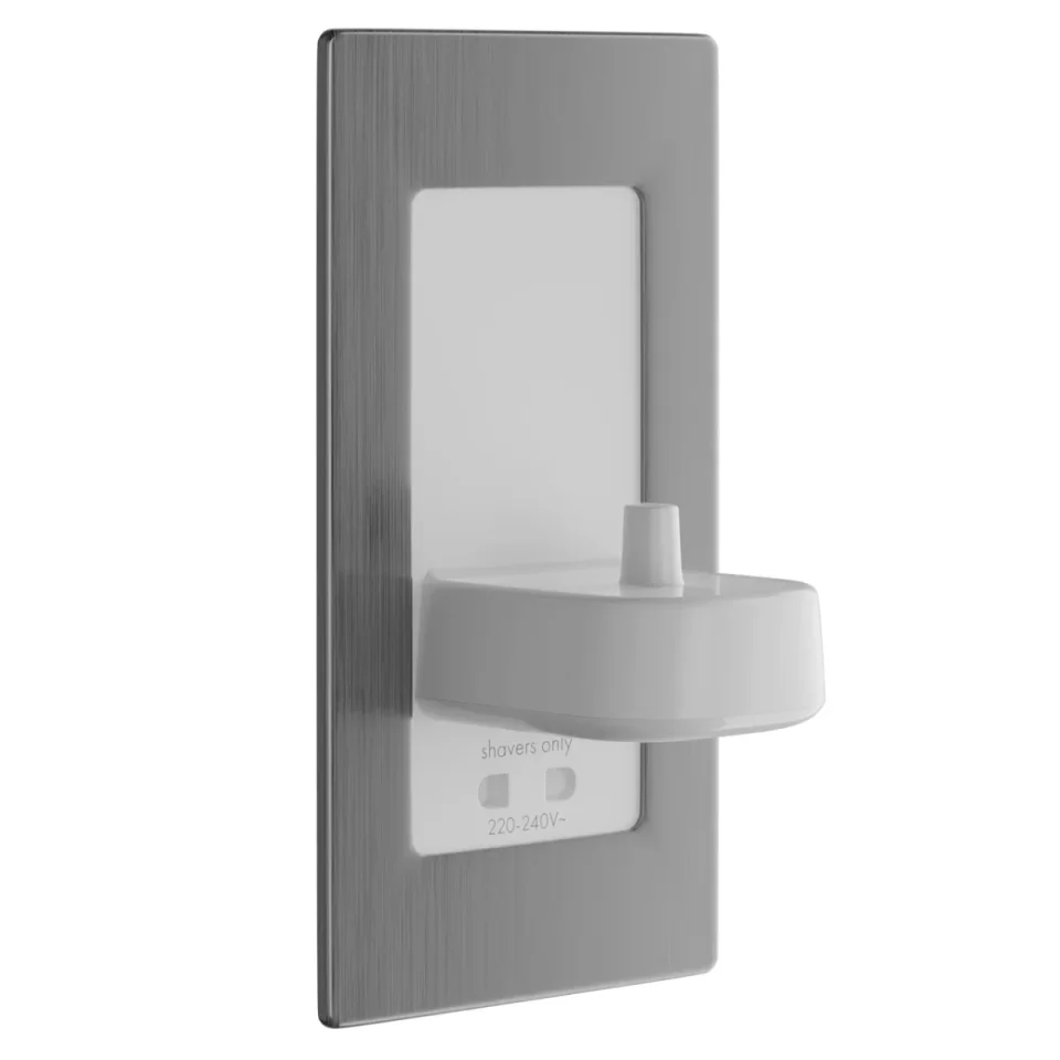 Proofvision Electric Toothbrush Charger W.shaver Brushed Steel detail view - Image 2