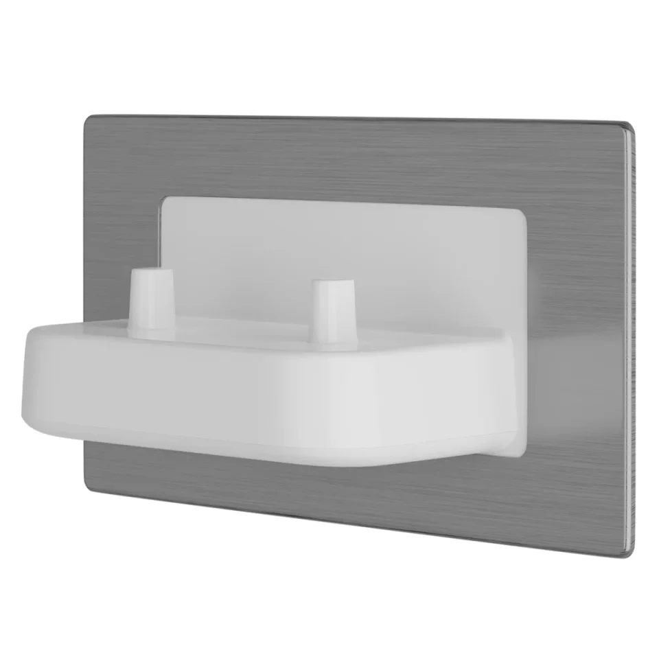 Proofvision Electric Toothbrush Charger Twin Brushed Steel detail view - Image 1