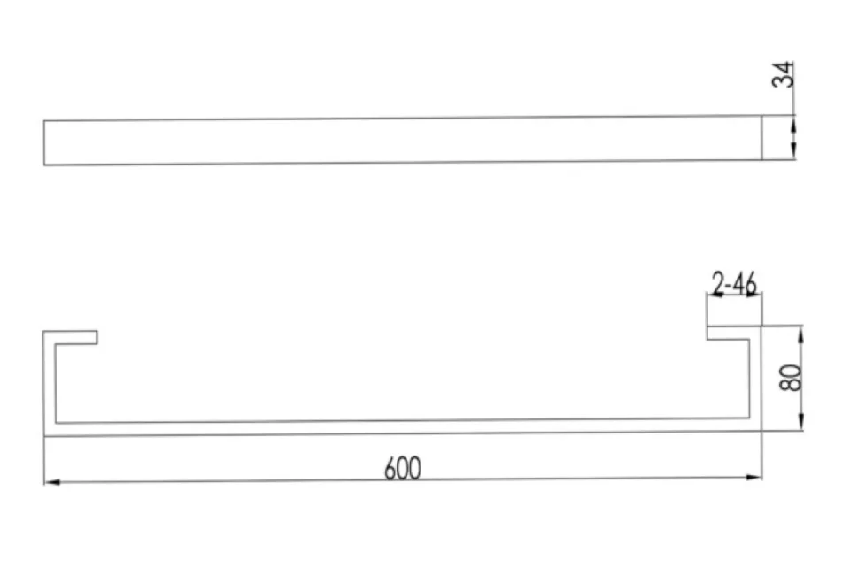 Just Taps Athena Towel Bar 600mm Chrome - Image 2