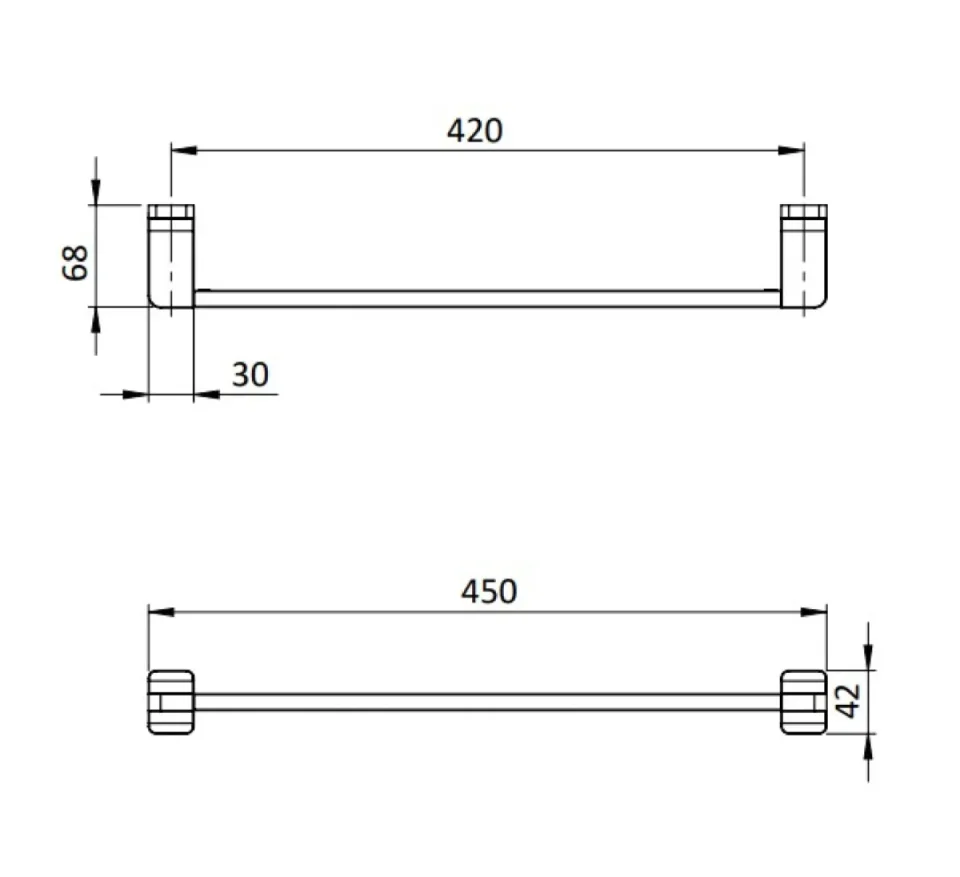 Crosswater Rotar Towel Rail 450mm Brushed Brass - Image 2