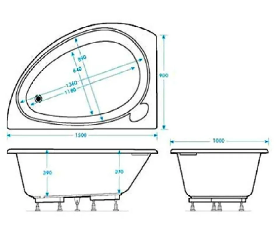 Trojan Aries Classic Bath LH 5mm Wh Nth By Trojan Baths And Panels - Image 2