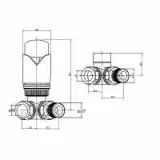 Abacus Ultima Corner Trv8 Valve Set Black Nickel detail view - Image 3