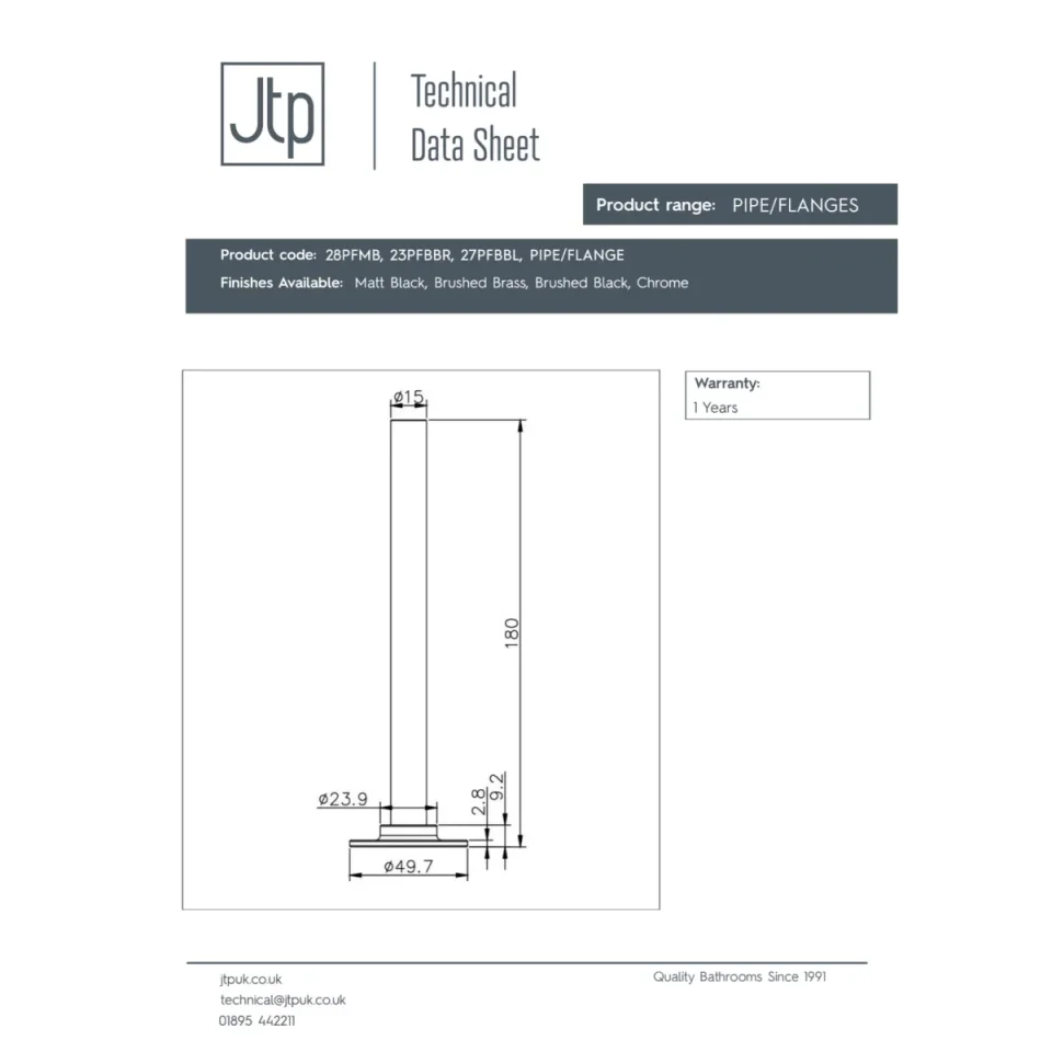 Just Taps Set Of Pipe And Flanges For Radiators Valves detail view - Image 2