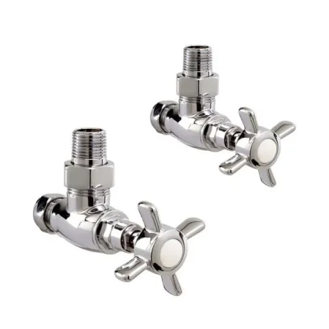 Phoenix Traditional Angled Radiator Valves detail view - Image 1