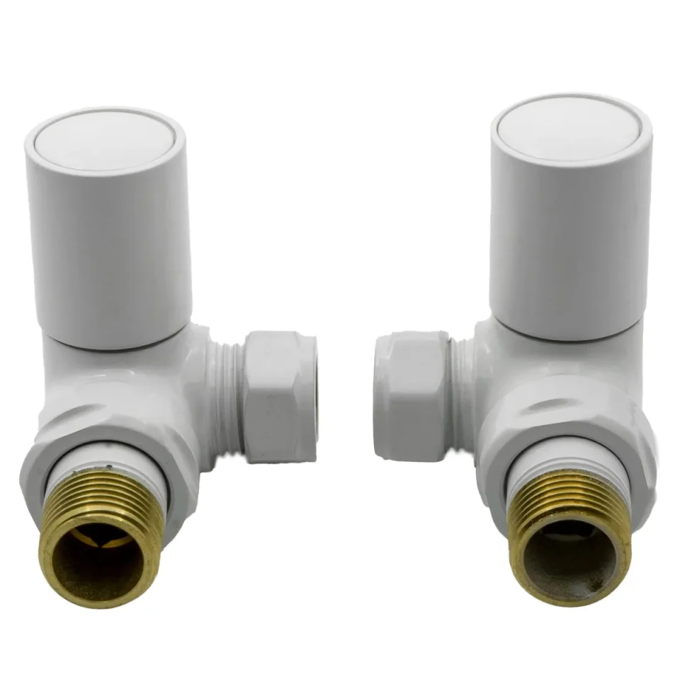 Reina Crova Corner Valve - White detail view - Image 1