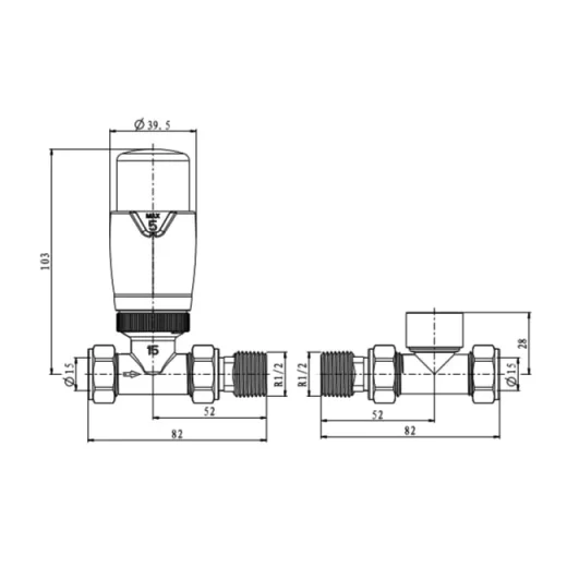 Reina Modal Trv - White Straight detail view - Image 3