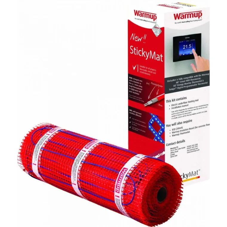 Warmup Stickymat 150w/m 1m Underfloor Heating detail view - Image 1