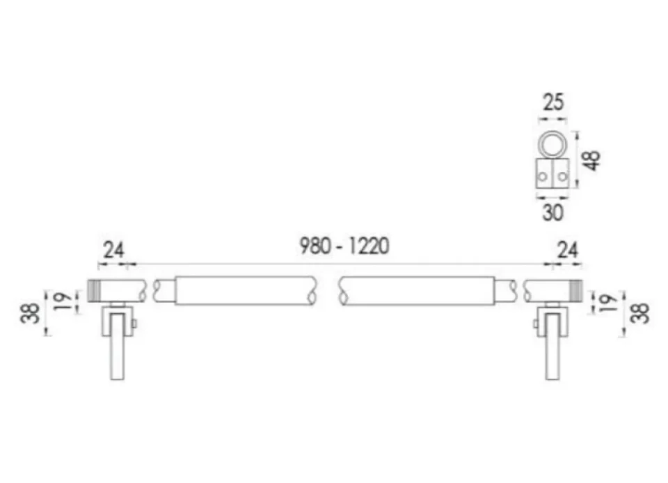 Abacus Glass To Glass Support Arm - Image 2