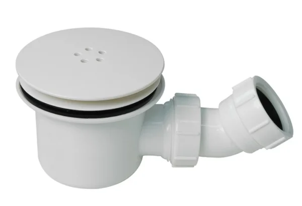 90mm Fastflow Shower Tray Waste - Matt White