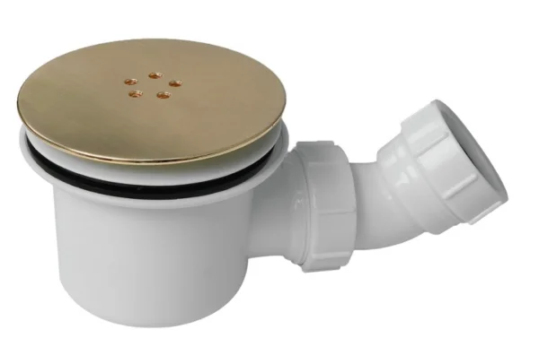 90mm Fastflow Shower Tray Waste - Brushed Brass