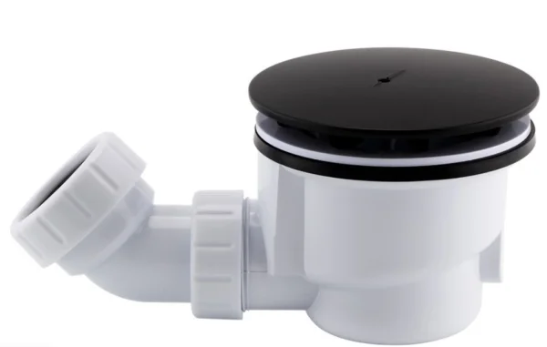 90mm Fastflow Shower Waste - Matt Black 
