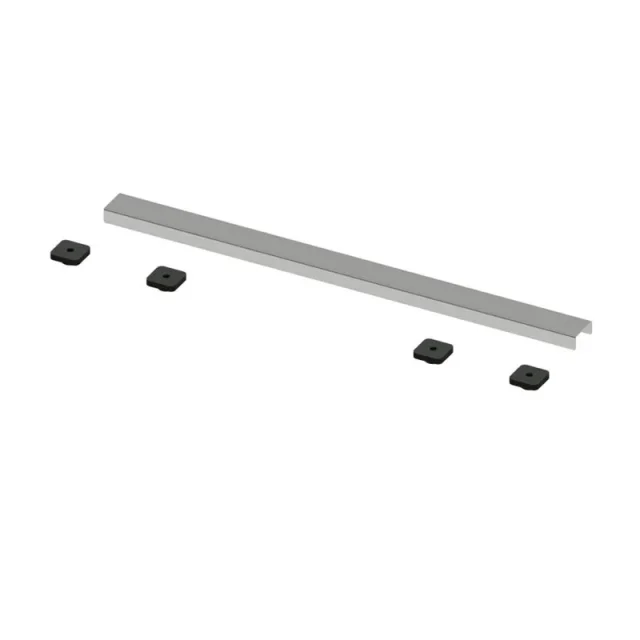 Abacus Elements Linear 600mm Brushed Steel Shower Cover Plate detail view - Image 3