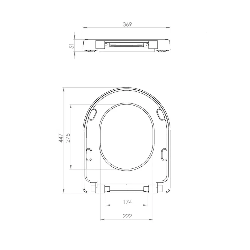 Saneux Uni Standard Soft Close Seat & Cover (for 66070, 66074, 66076, 66077) - Image 5