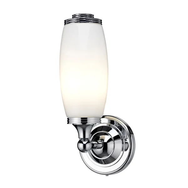 Burlington Round Base Light Tube Frosted Chrome