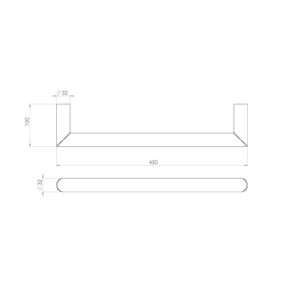 Saneux Ember 450mm Round Electric Towel Rail - 12v - Brushed Brass - Size Tolerance Between 440 - 445mm - Image 2
