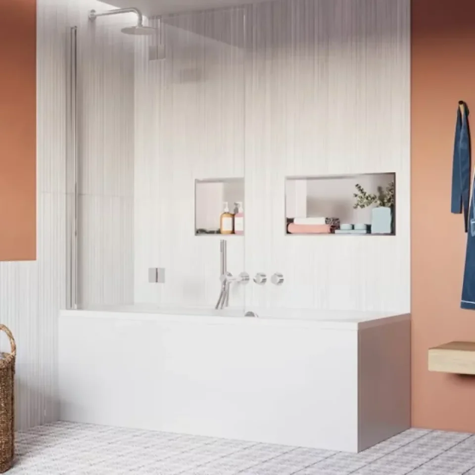 Crosswater Asura Fully Folding Bath Screen Chrome - Image 4