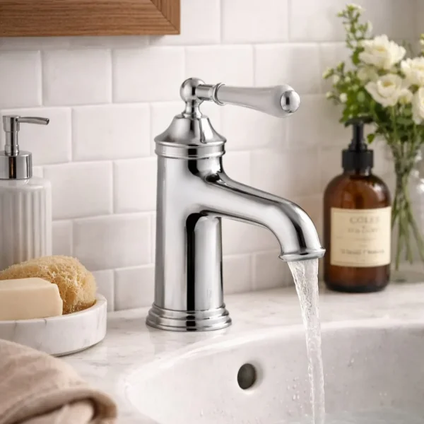 Just Taps Grosvenor Lever Basin Mixer Chrome including waste
