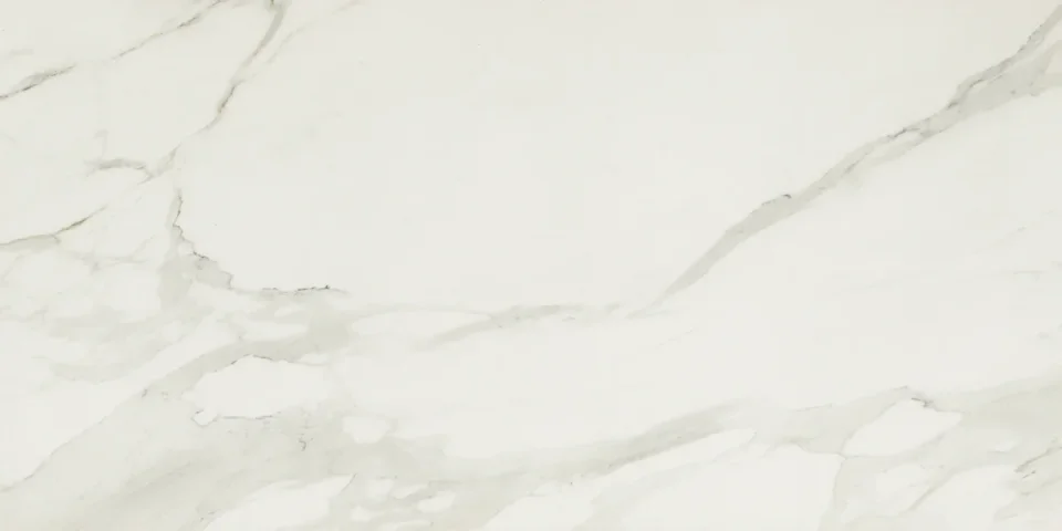 European Tiles Anima Calacatta White Polished Tile 60x120cm Stock detail view - Image 2