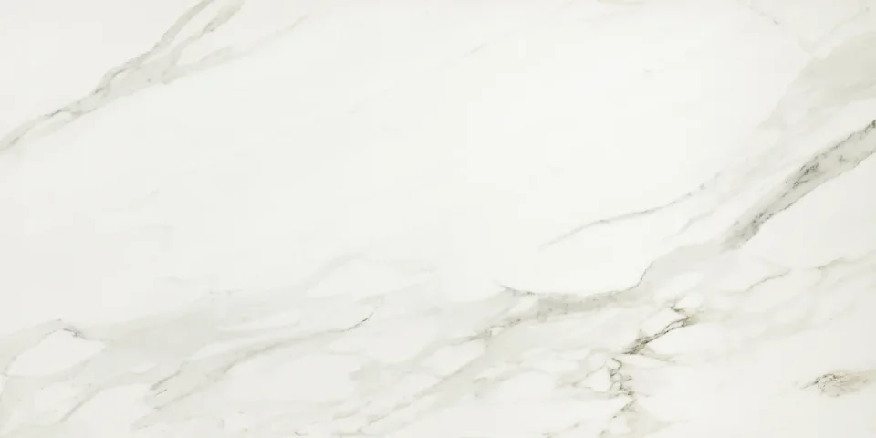 European Tiles Anima Calacatta White Polished Tile 60x120cm Stock detail view - Image 3