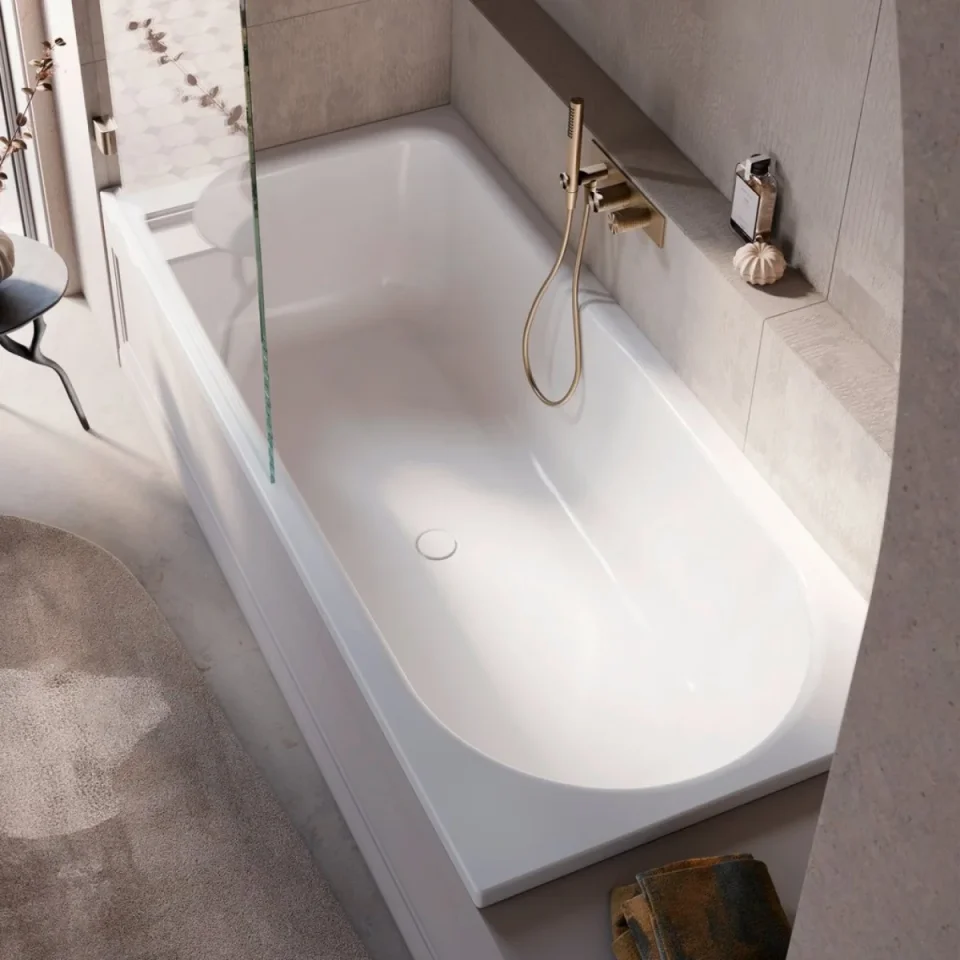 Bette Ocean 1700 750mm Foot End Rightoverflow Rear White (excl. Feet) - Image 5