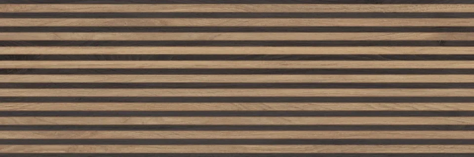 European Tiles Ottoman 1000 x 333 Fluted Wood Effect - Image 2