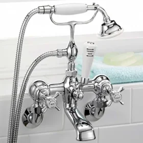 Crosswater Belgravia Crosshead Bath Shower Mixer Deck Mounted Chrome