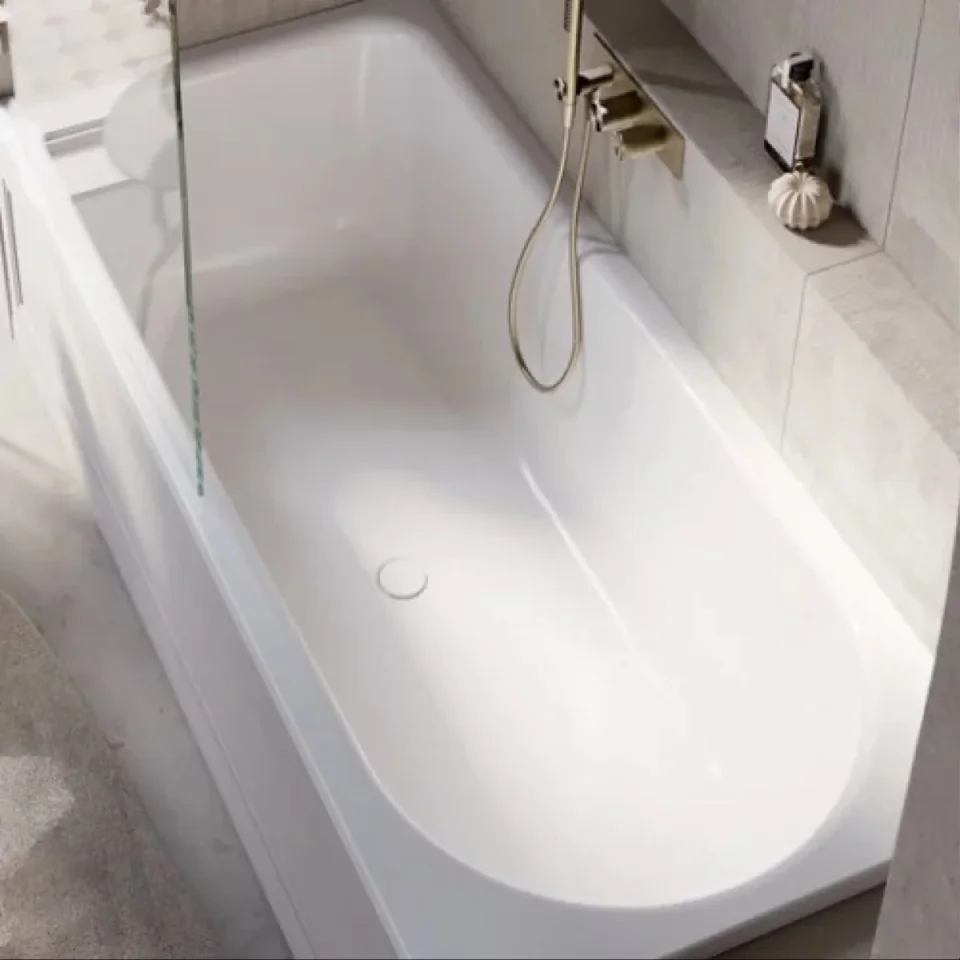 Bette Ocean 1700 750mm Foot End Rightoverflow Front White (excl. Feet) - Image 4