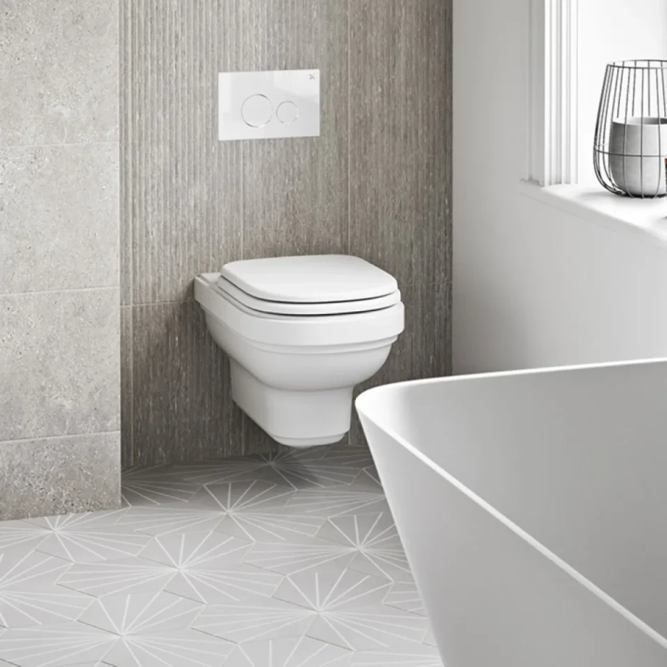 Burlington Riviera Wall Hung Pan White - Image 4