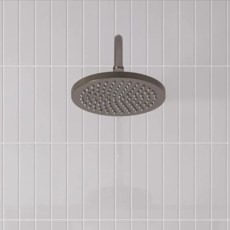 Burlington Guild Square Thermostatic Two Outlet Concealed Divertor Shower Valve Fixed Shower Arm & Head, Rail, Hose, Handset And Outlet Elbow Brushed Nickel - Image 3