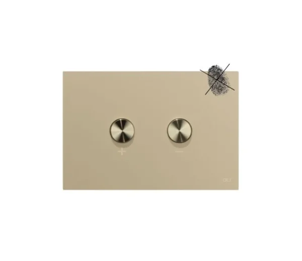 Oli Blink Brushed Brass Fingerprint Free Flush Plate RT
