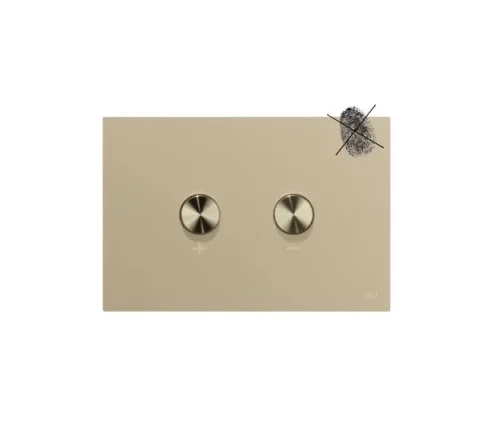Oli Blink Brushed Brass Fingerprint Free Flush Plate RT product image - Image 1