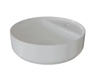 Saneux Oxford 42cm Countertop Basin 1 Tap Hole - Gloss White product image - Image 1
