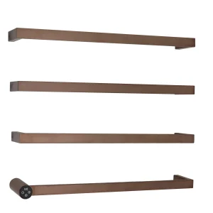 Just Taps Zyon Electric Towel Radiator 600 Brushed Bronze