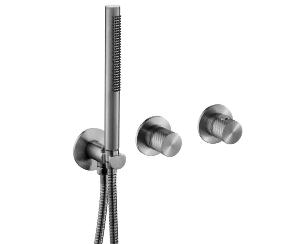 EVO Modular Thermostatic concealed 2 outlet shower valve with attached handset