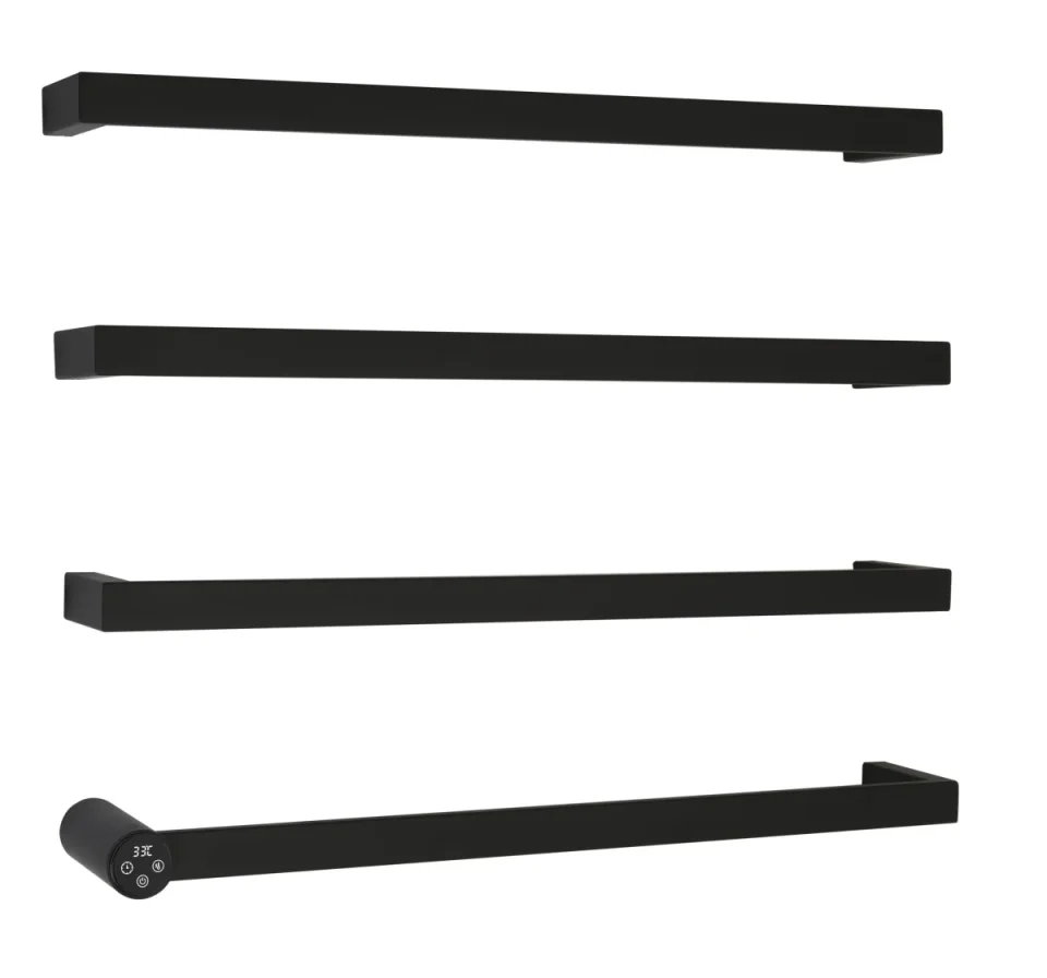 Just Taps Zyon Electric Towel Radiator 600 Matt Black product image - Image 1