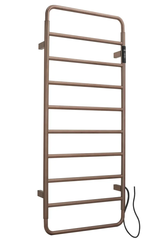 Just Taps Aero Electric Towel Radiator 1130 Stainless Brushed Bronze product image - Image 1