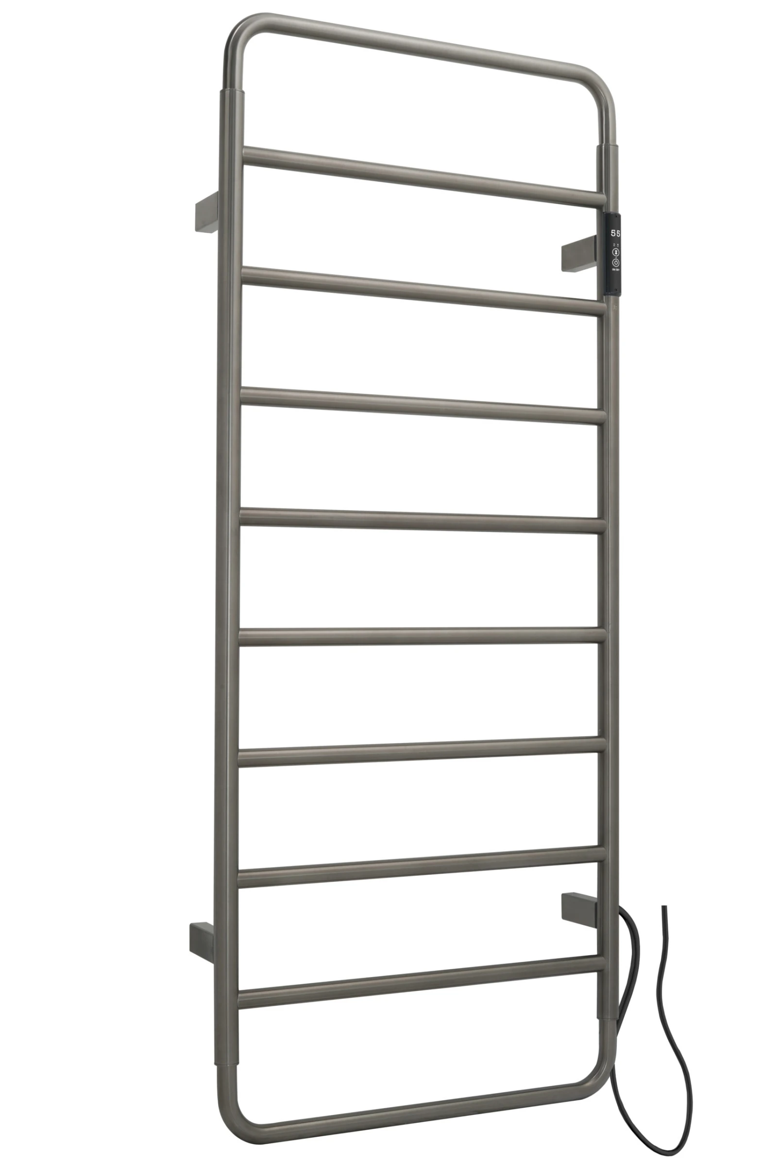 Just Taps Aero Electric Towel Radiator 1130 Stainless Brushed Black
