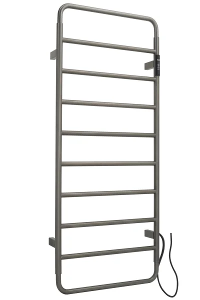 Just Taps Aero Electric Towel Radiator 1130 Stainless Brushed Black