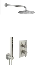 Inox Concealed Shower Combination 2 Outlets Stainless Steel