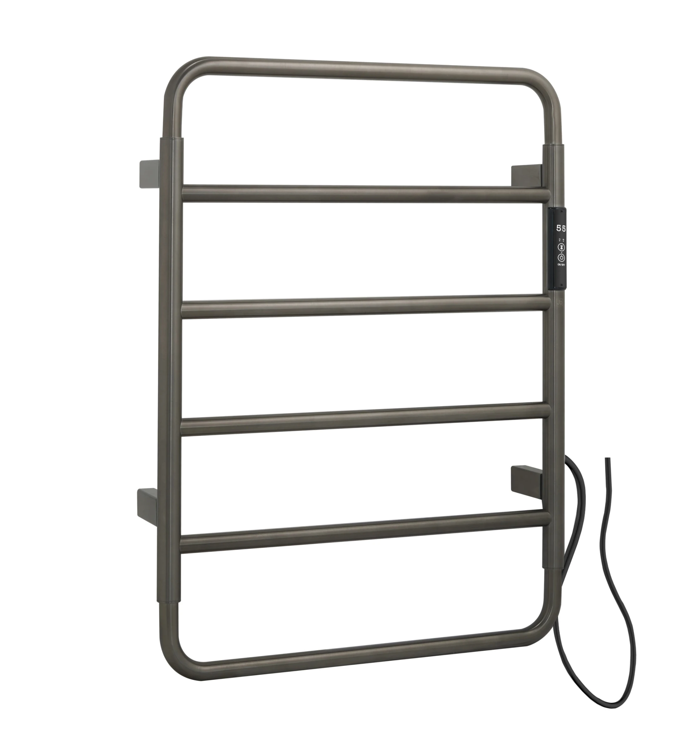 Just Taps Aero Electric Towel Radiator 640 Brushed Black
