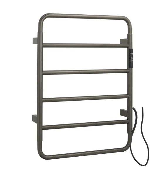 Just Taps Aero Electric Towel Radiator 640 Brushed Black