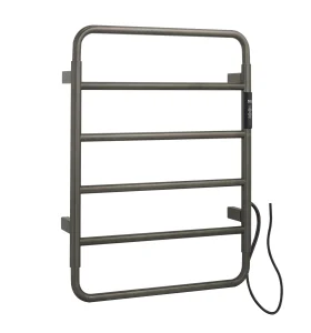 Just Taps Aero Electric Towel Radiator 640 Brushed Black