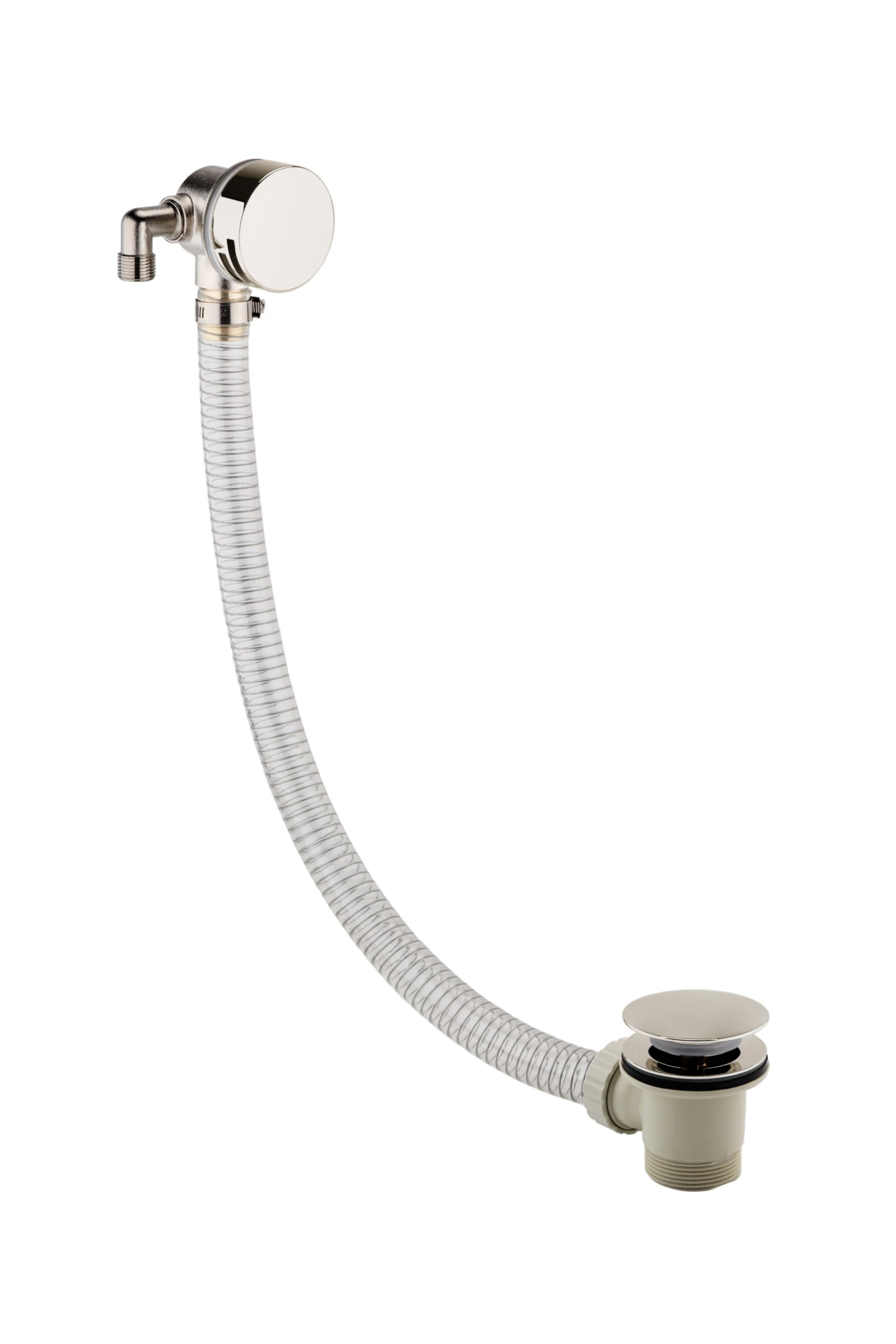 Just Taps Grosvenor Pinch Slim Click-clack Exofil, Nickel