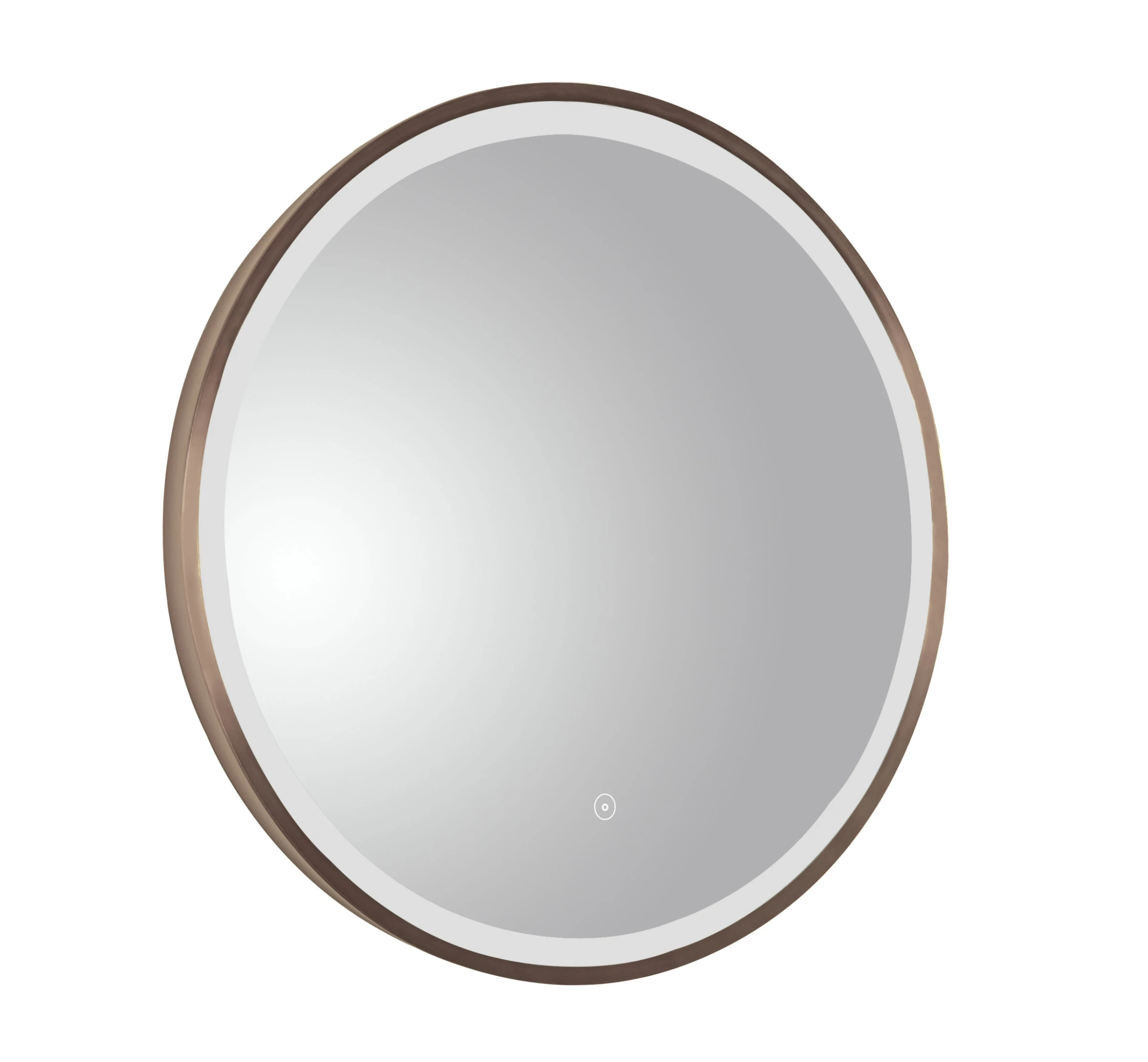Just Taps Vos 600 Mirror With Light Brushed Bronze