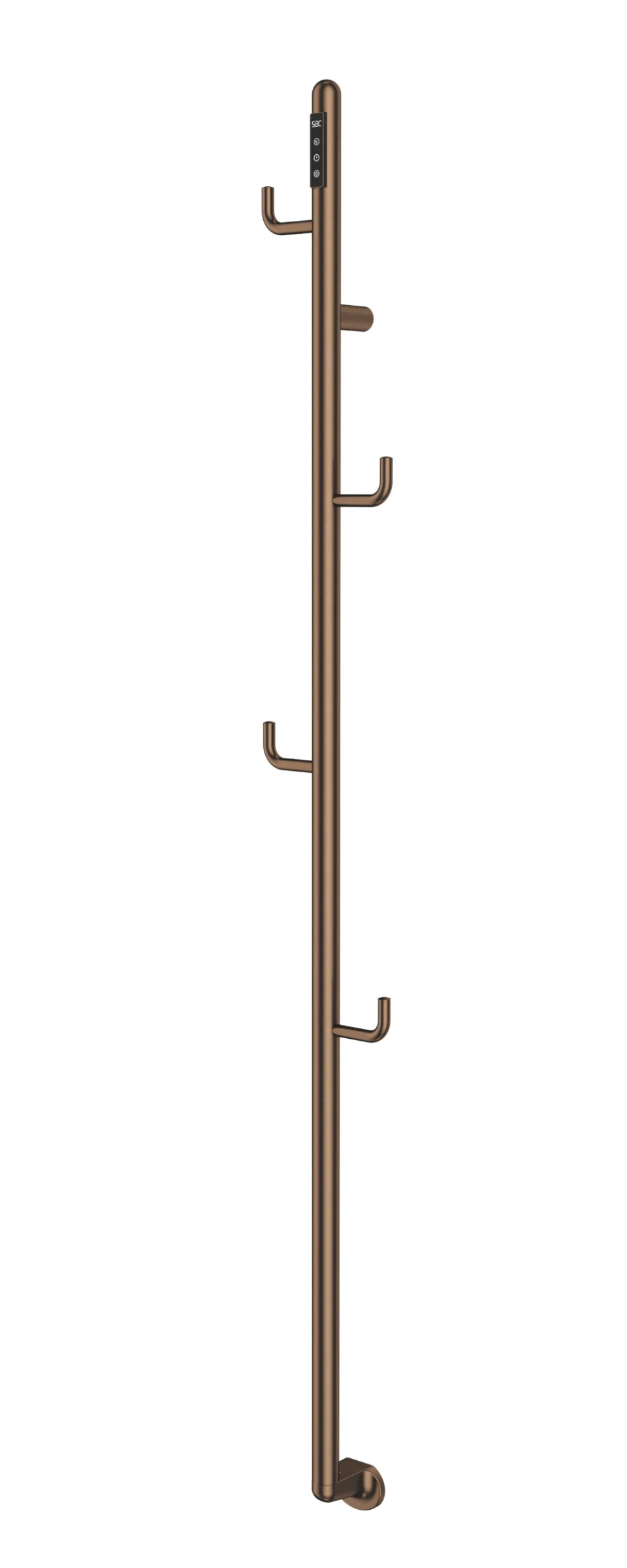 Just Taps Flo Electric Towel Rail With Hooks 1661 Brz