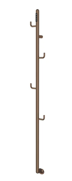 Just Taps Flo Electric Towel Rail With Hooks 1661 Brz