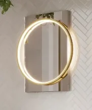 Hib Solas 60 Mirror (brushed Brass Frame) H80 X W60 X D7.8cm